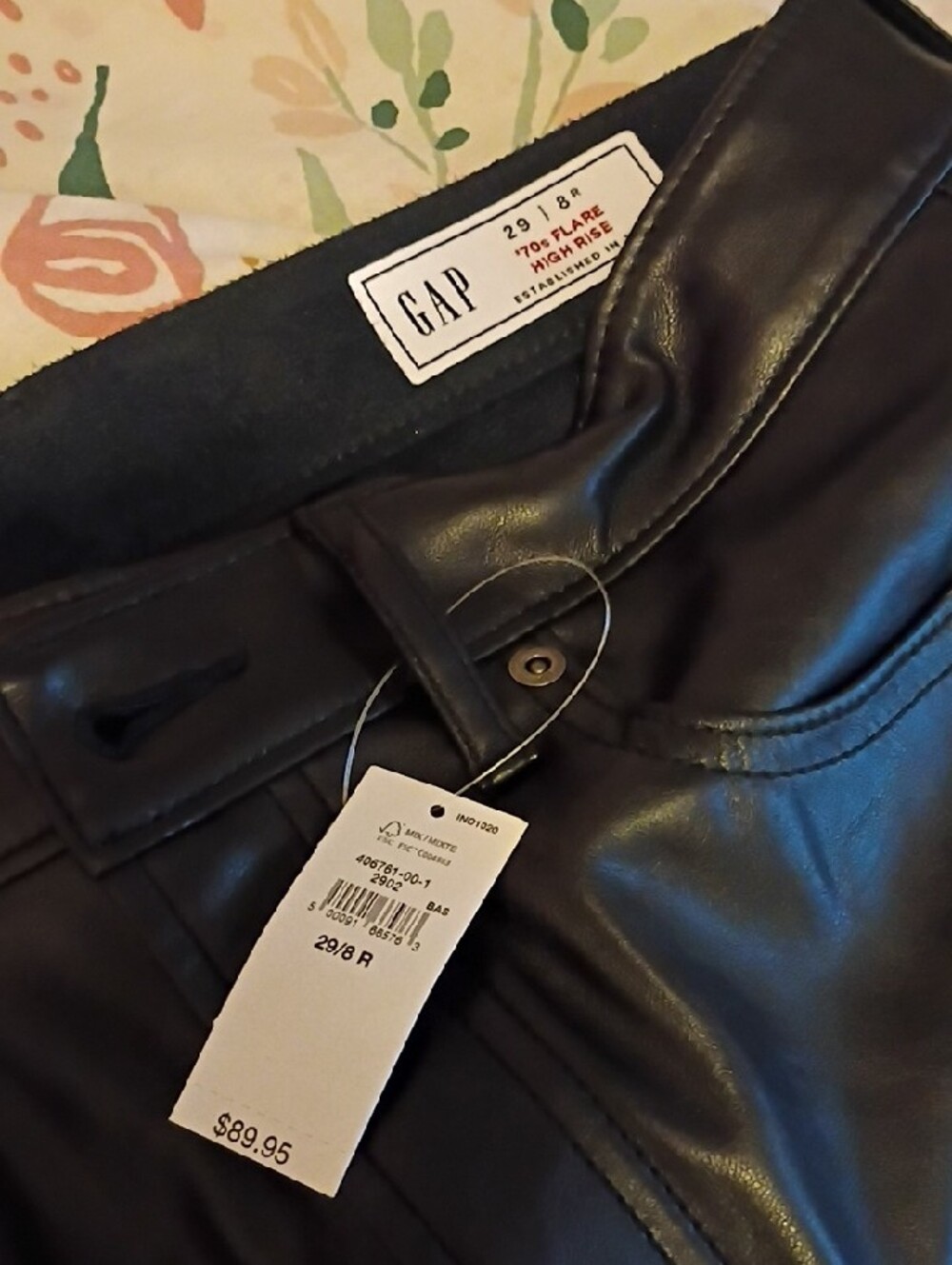 GAP Women's Black Skinny Leather Jeans - Picture 2 of 5